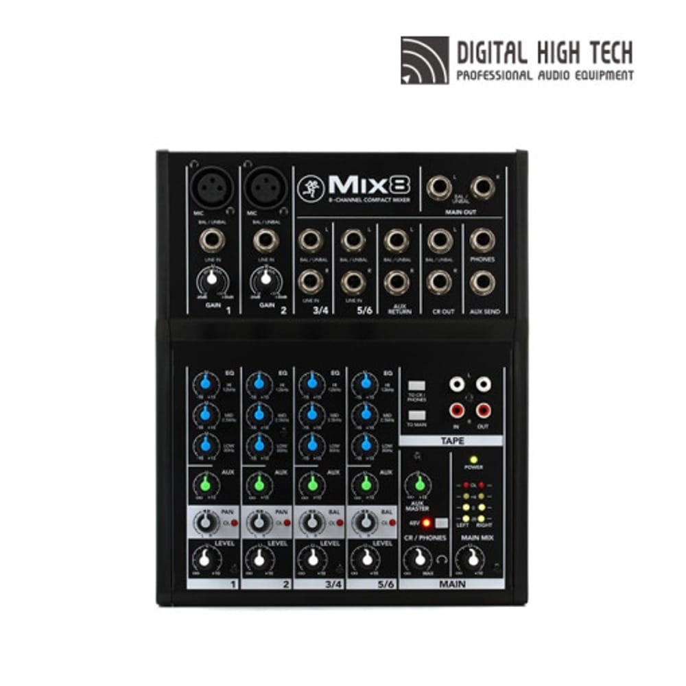 맥키 믹스8 MACKIE Mix8 8채널 소형 아날로그믹서